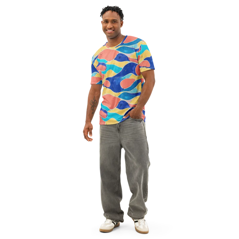 Chromatic Riverstone on Men's Cotton Crew Neck T-Shirt — Front