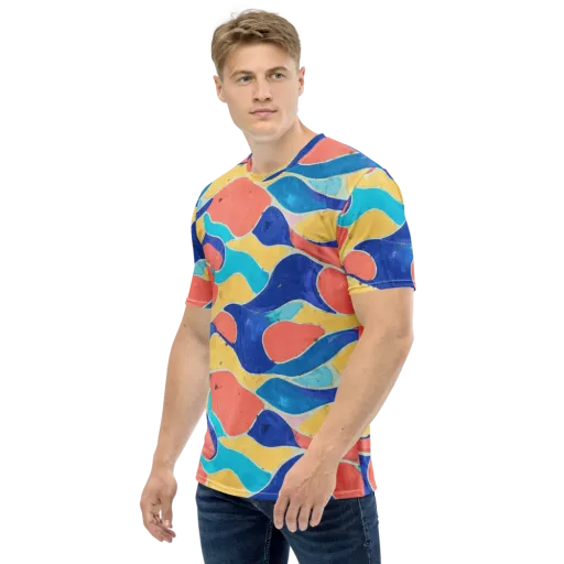 Chromatic Riverstone on a Men's Crew Neck T-Shirt
