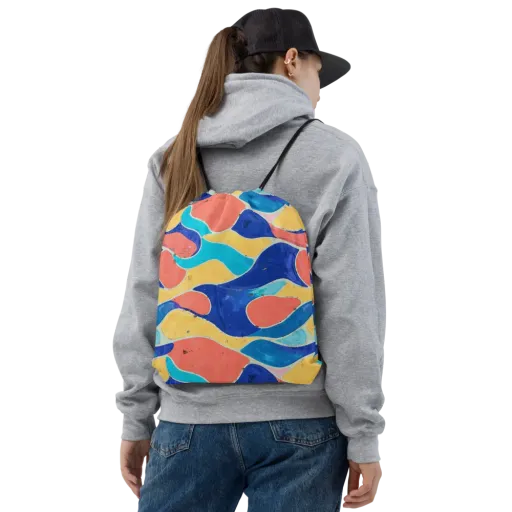 Chromatic Riverstone on a Drawstring Bag
