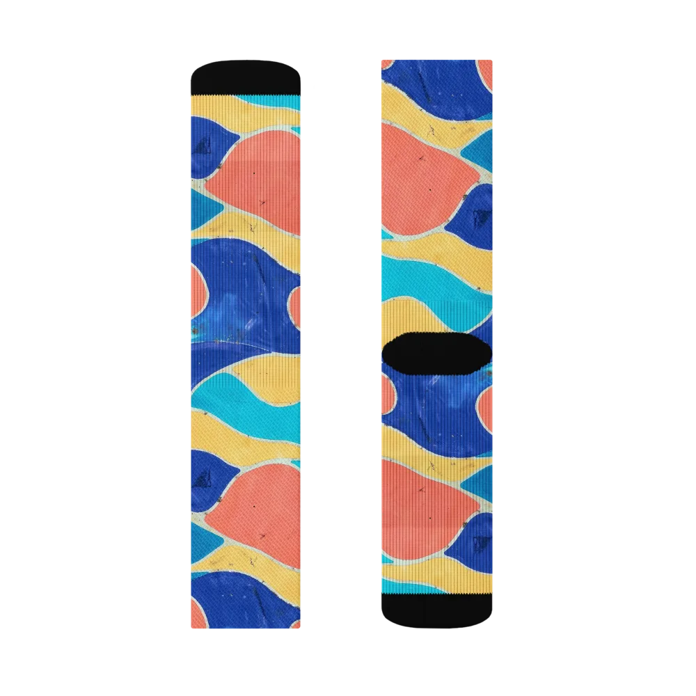 Chromatic Riverstone on Socks — Left Sock