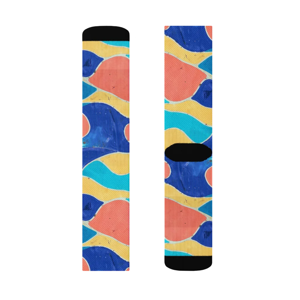 Chromatic Riverstone on Socks — Right Sock