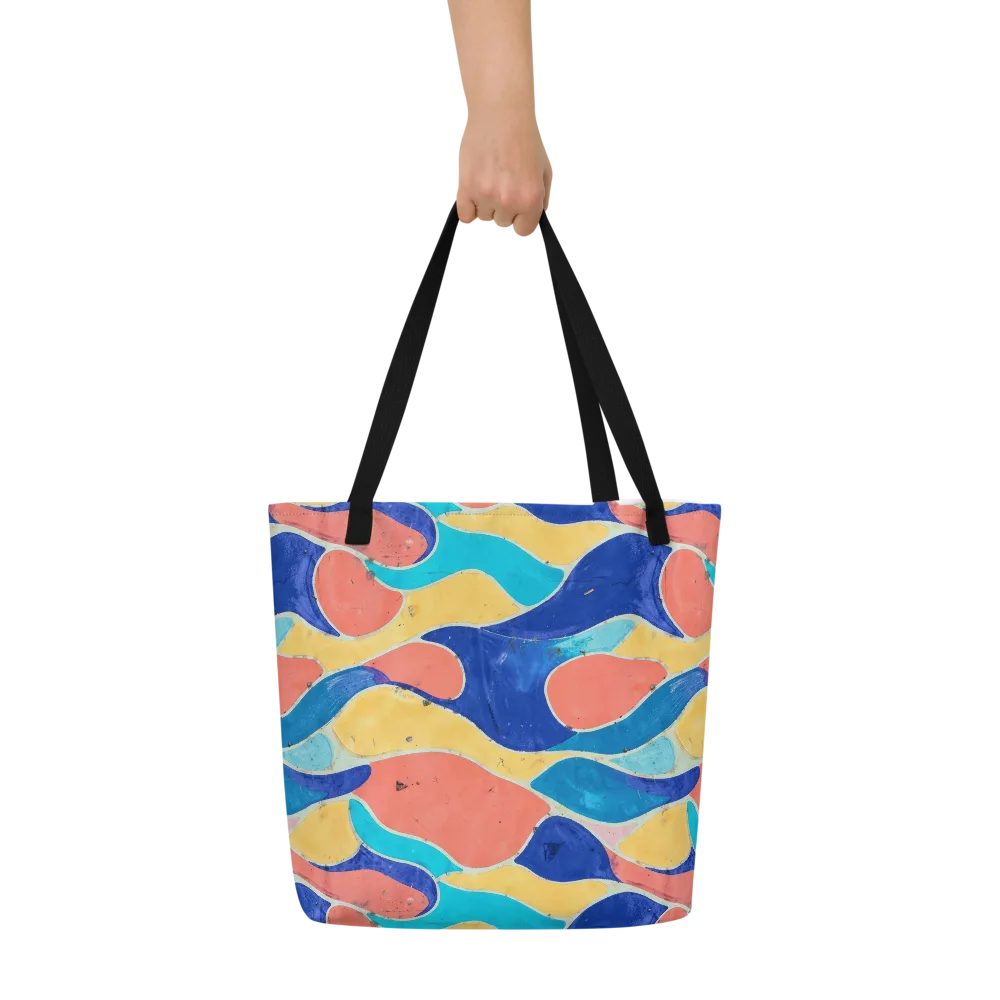 Chromatic Riverstone on Large Tote Bag W/ Pocket — Front