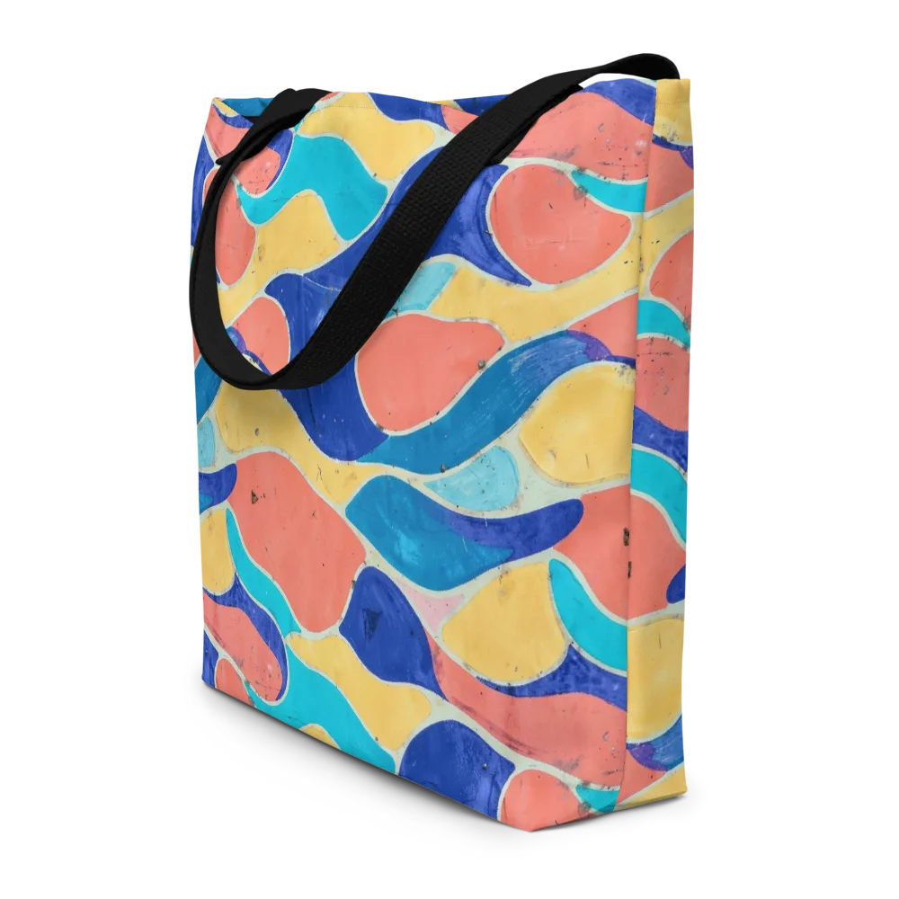 Chromatic Riverstone on Large Tote Bag W/ Pocket — Front
