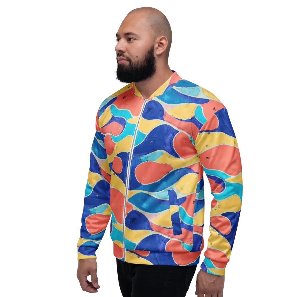 Chromatic Riverstone on Bomber Jacket — Left