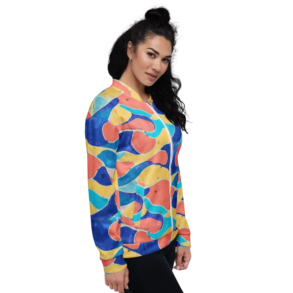 Chromatic Riverstone on Bomber Jacket — Right