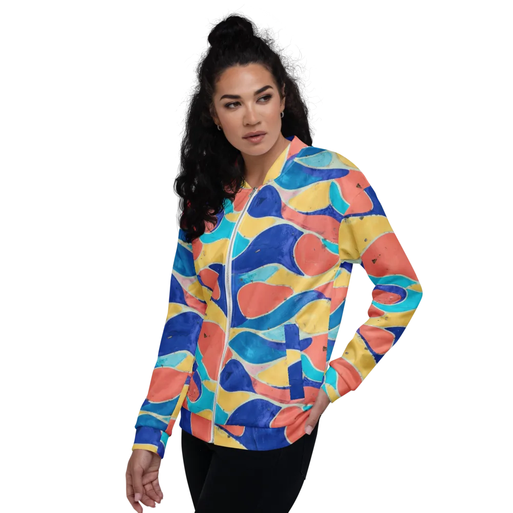 Chromatic Riverstone on Bomber Jacket — Left