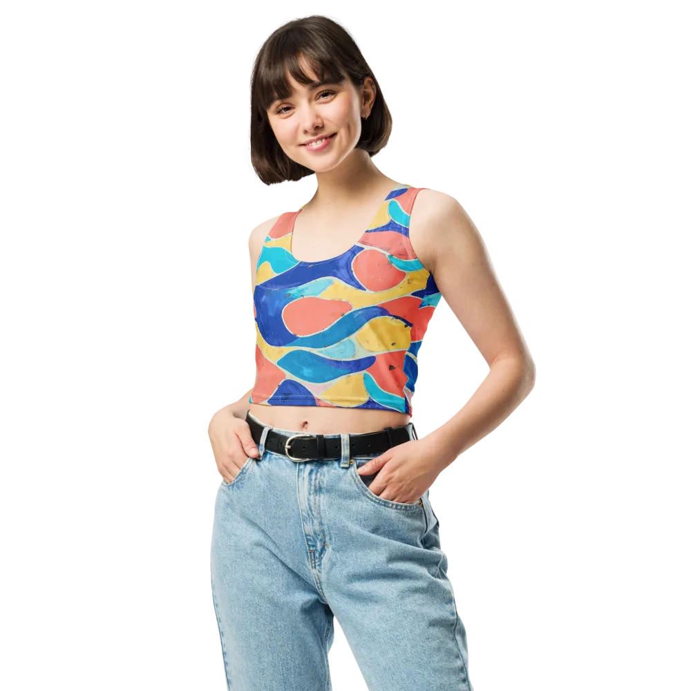 Chromatic Riverstone on Crop Top — Front
