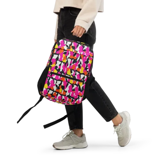 Hot Pink Mosaic on a Utility Backpack