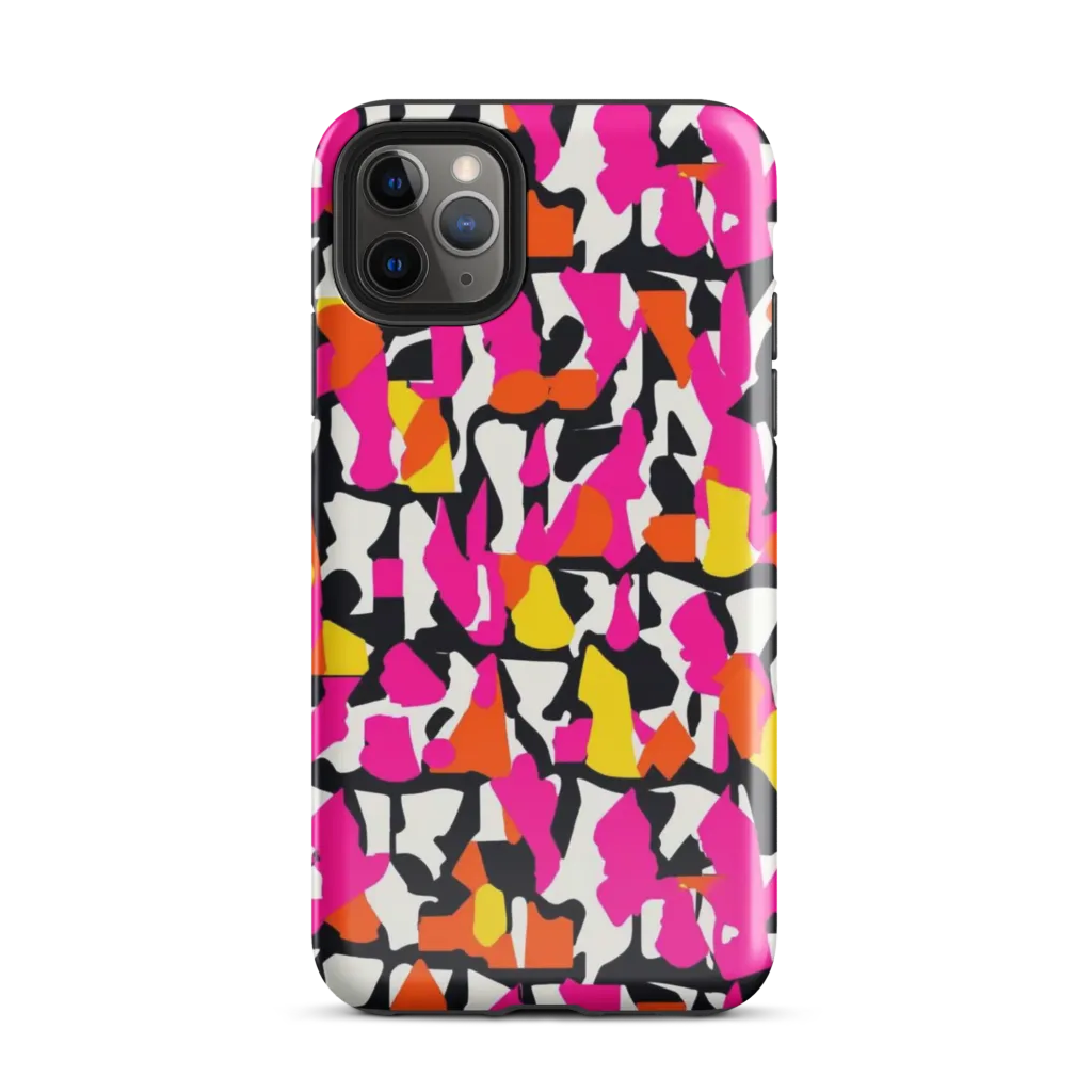 Hot Pink Mosaic on Tough Case for iPhone® — Front