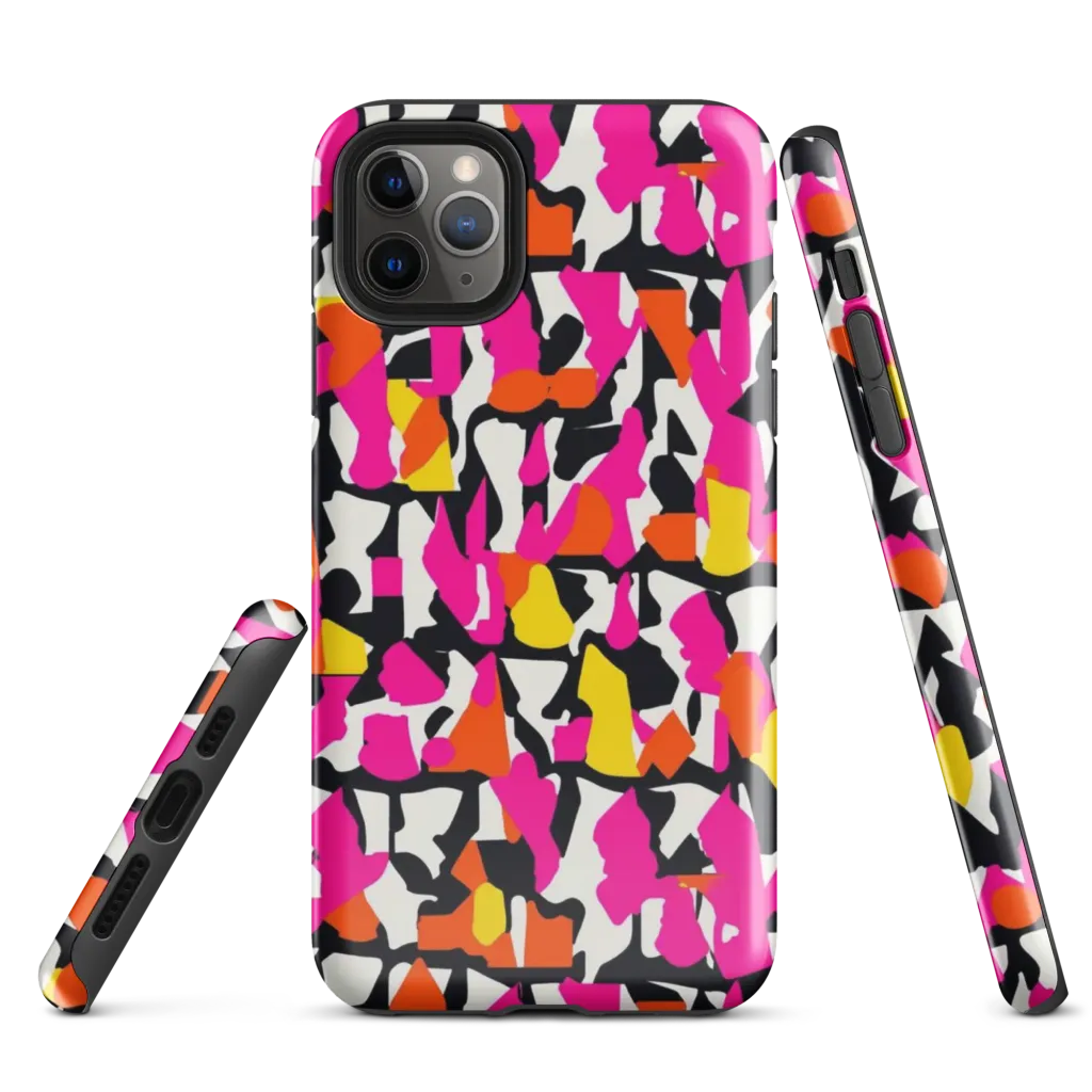 Hot Pink Mosaic on Tough Case for iPhone® — Front