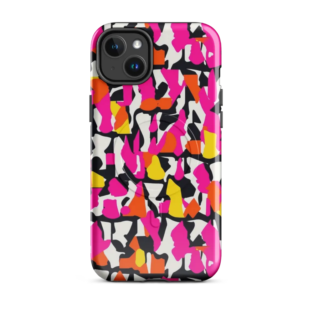 Hot Pink Mosaic on MagSafe Tough Case for iPhone® — Front