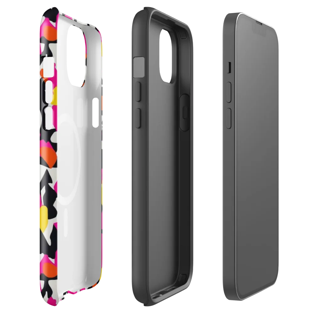 Hot Pink Mosaic on MagSafe Tough Case for iPhone® — Front