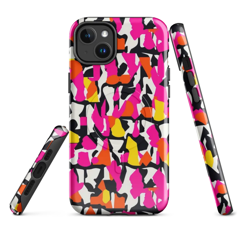 Hot Pink Mosaic on MagSafe Tough Case for iPhone® — Front