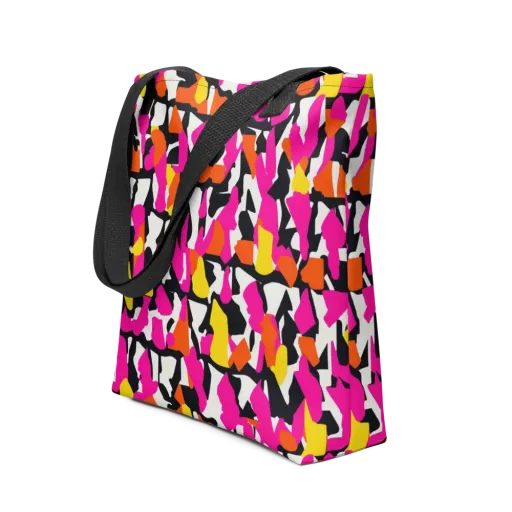 Hot Pink Mosaic on a Tote Bag