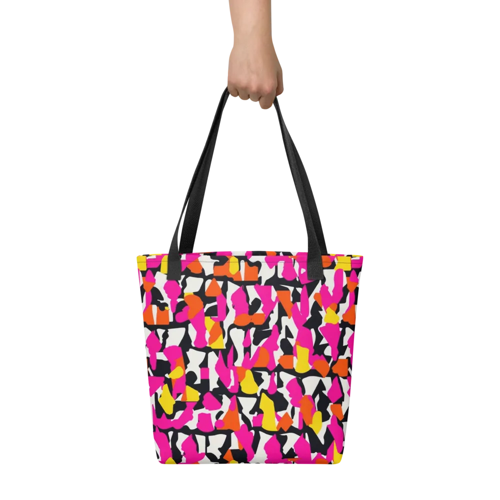 Hot Pink Mosaic on Tote Bag — Front