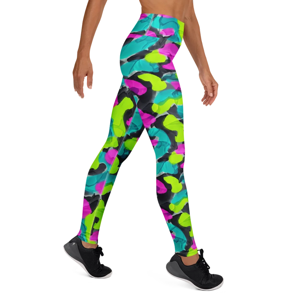 Nightclub Garden on Yoga Leggings — Right