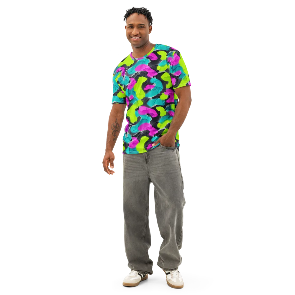 Nightclub Garden on Men's Cotton Crew Neck T-Shirt — Front
