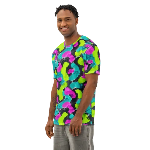 Nightclub Garden on a Men's Cotton Crew Neck T-Shirt