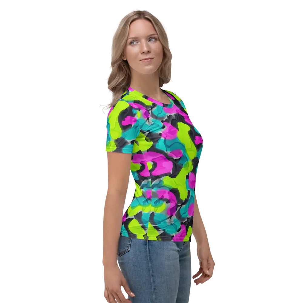 Nightclub Garden on Women's Crew Neck T-Shirt — Right