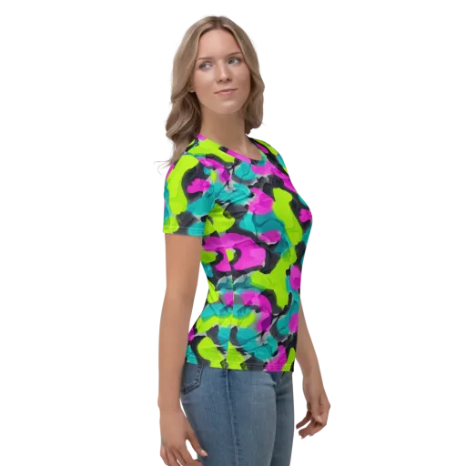 Nightclub Garden on a Women's Crew Neck T-Shirt