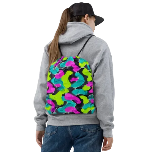 Nightclub Garden on a Drawstring Bag