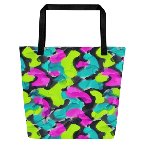 Nightclub Garden on a Large Tote Bag W/ Pocket