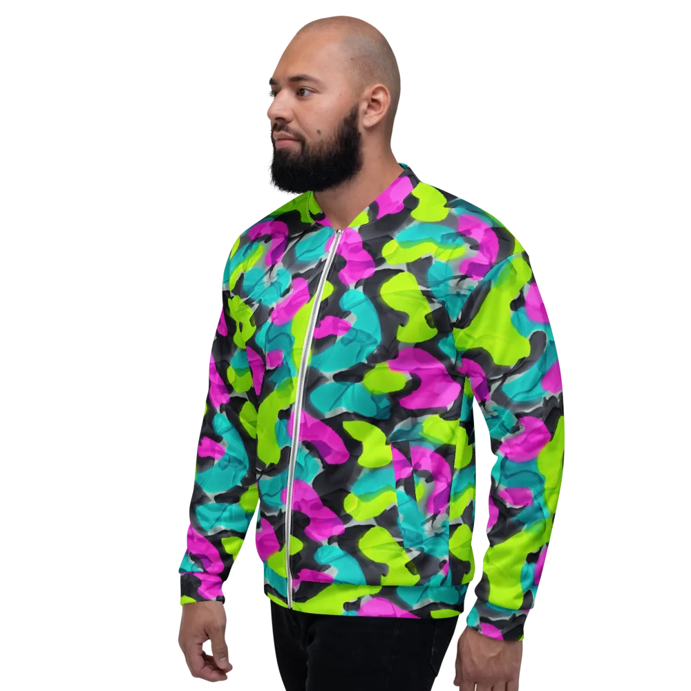 Nightclub Garden on Bomber Jacket — Left