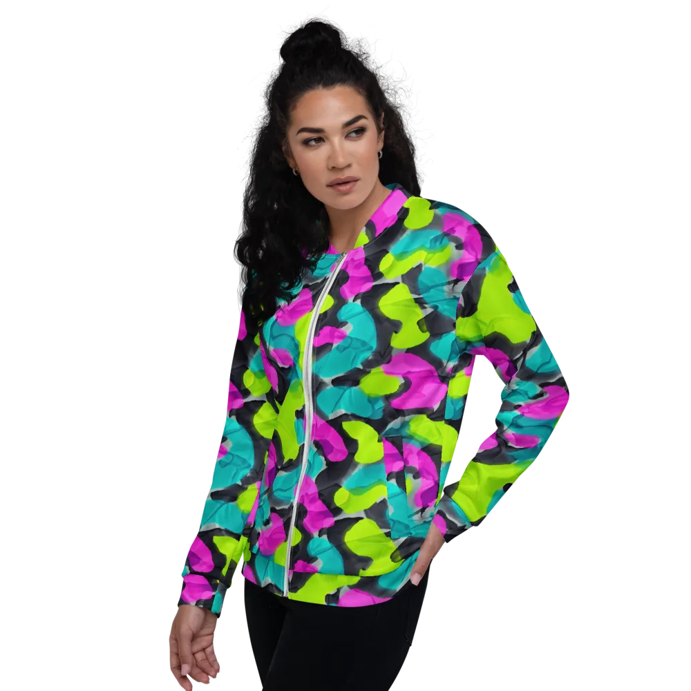 Nightclub Garden on Bomber Jacket — Left