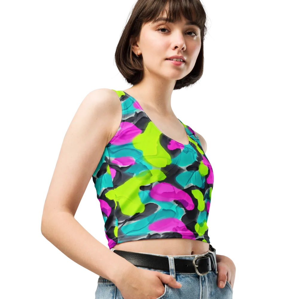 Nightclub Garden on Crop Top — Right Front