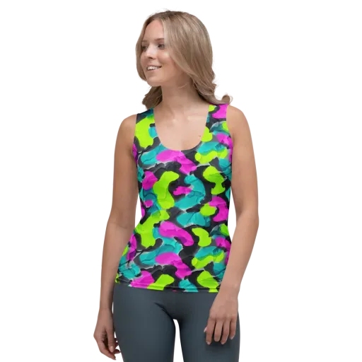 Nightclub Garden on a Women's Tank Top