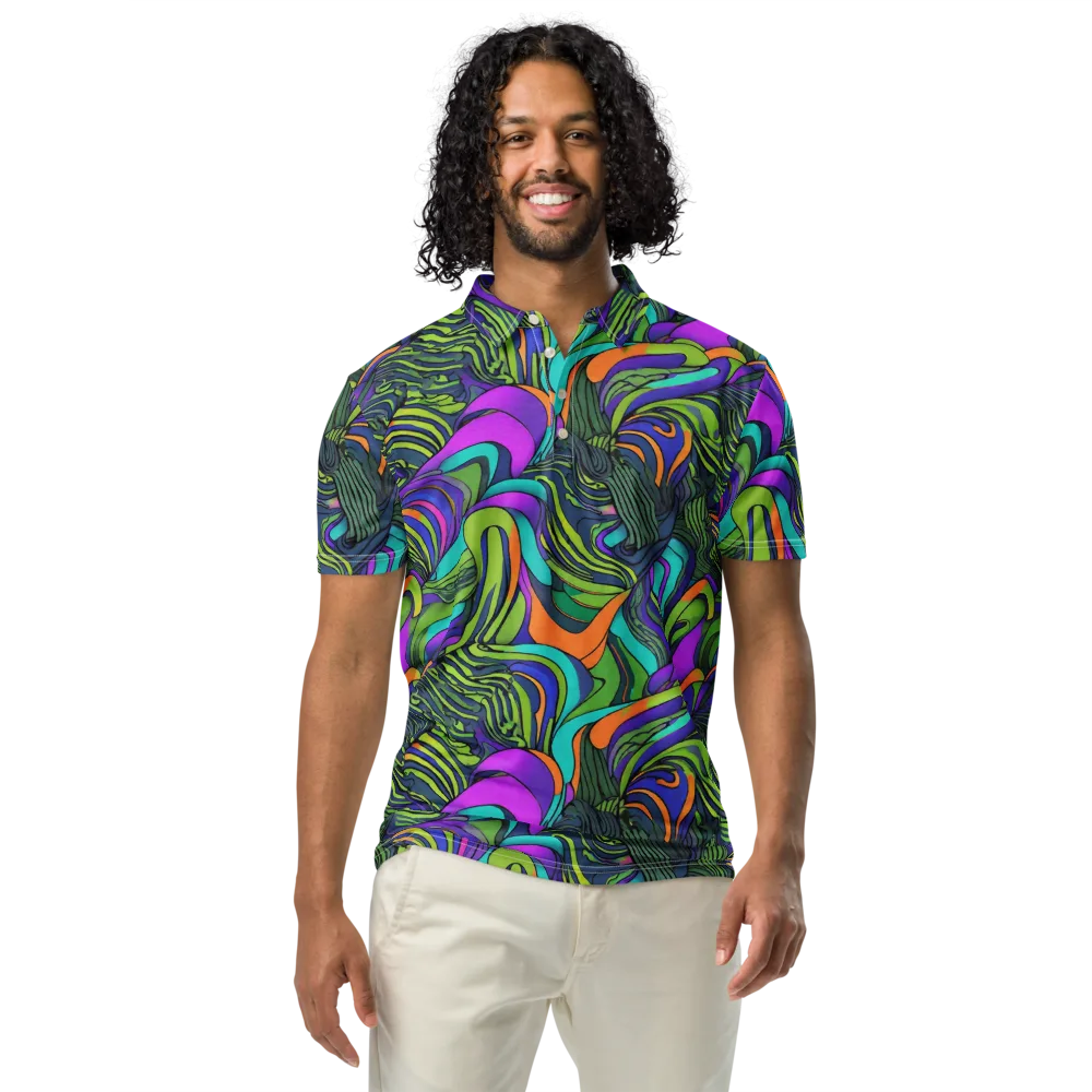 Kinetic Canopy on Men's Slim Fit Polo Shirt — Front