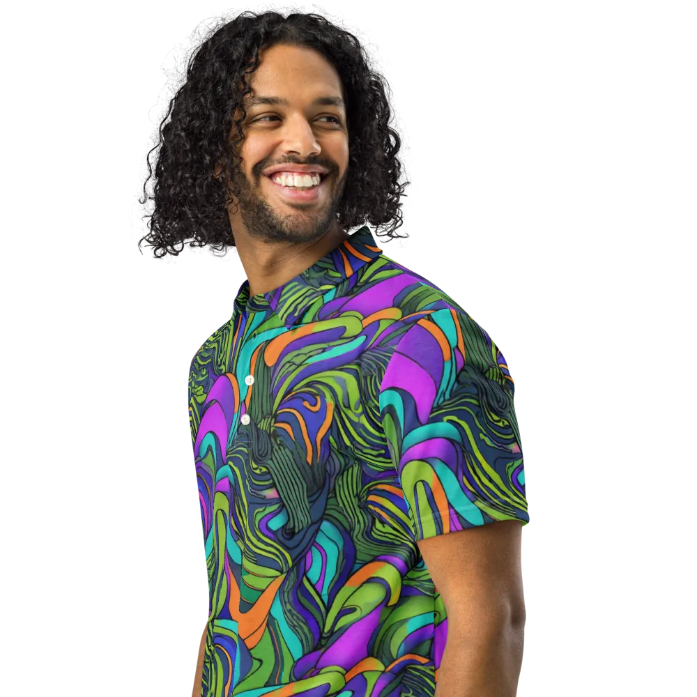 Kinetic Canopy on Men's Slim Fit Polo Shirt — Left Front