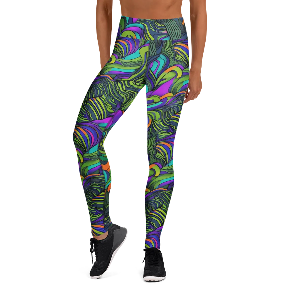 Kinetic Canopy on Yoga Leggings — Front