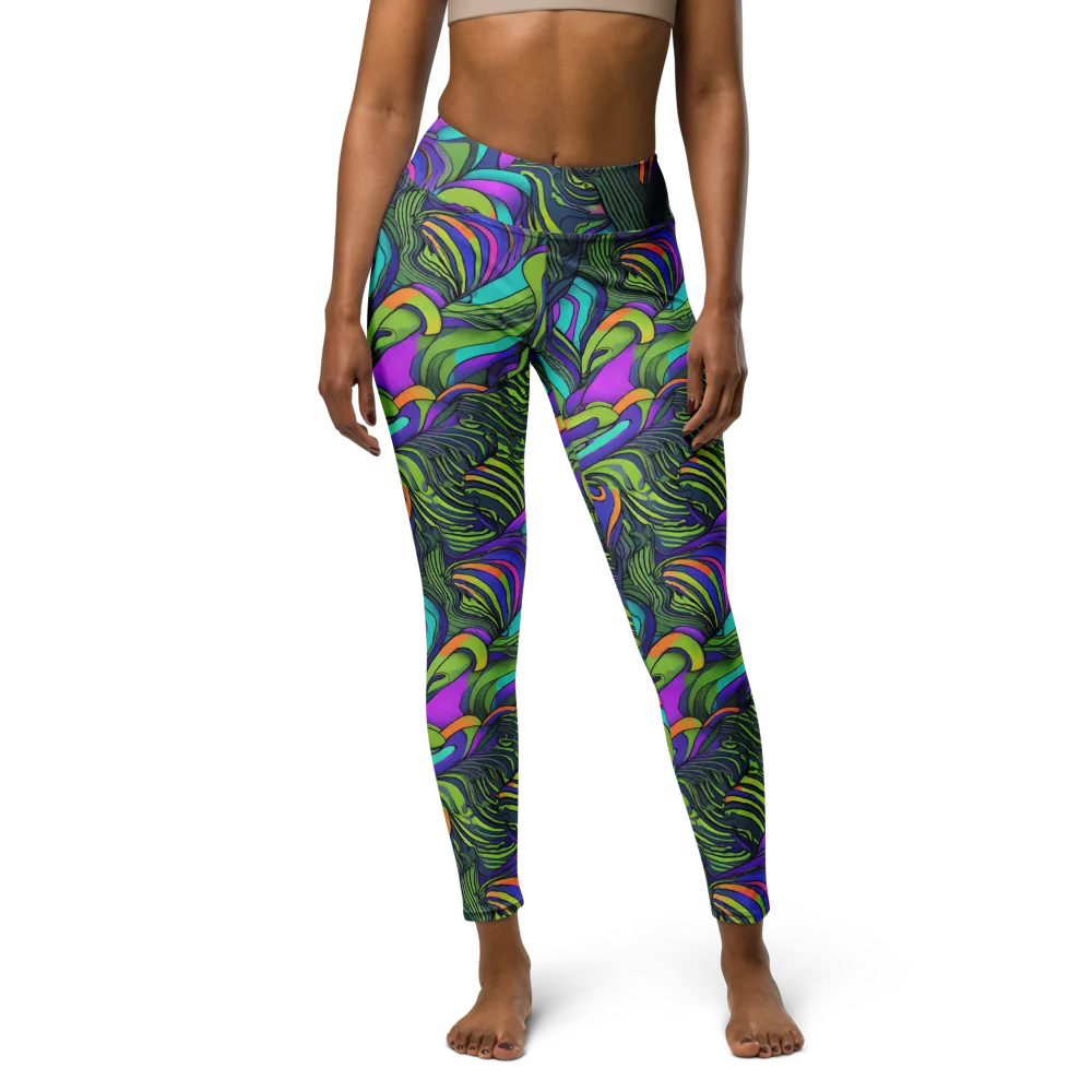 Kinetic Canopy on Yoga Leggings — Front