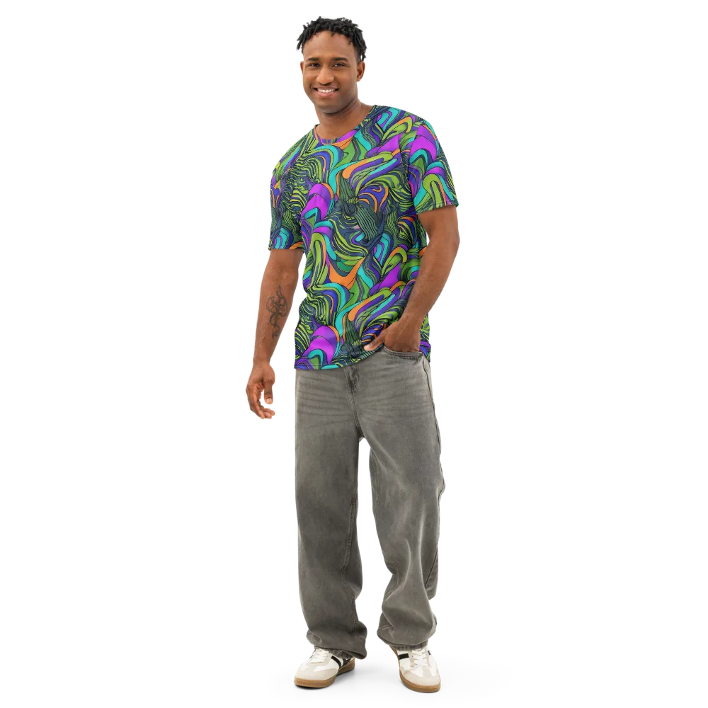 Kinetic Canopy on Men's Cotton Crew Neck T-Shirt — Front