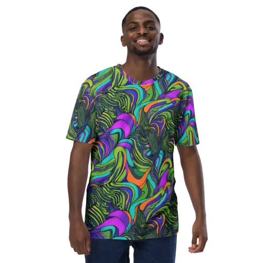 Kinetic Canopy on a Men's Crew Neck T-Shirt