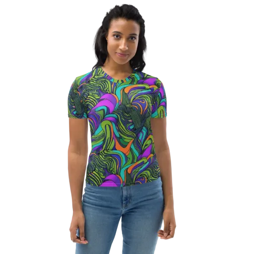 Kinetic Canopy on a Women's Crew Neck T-Shirt
