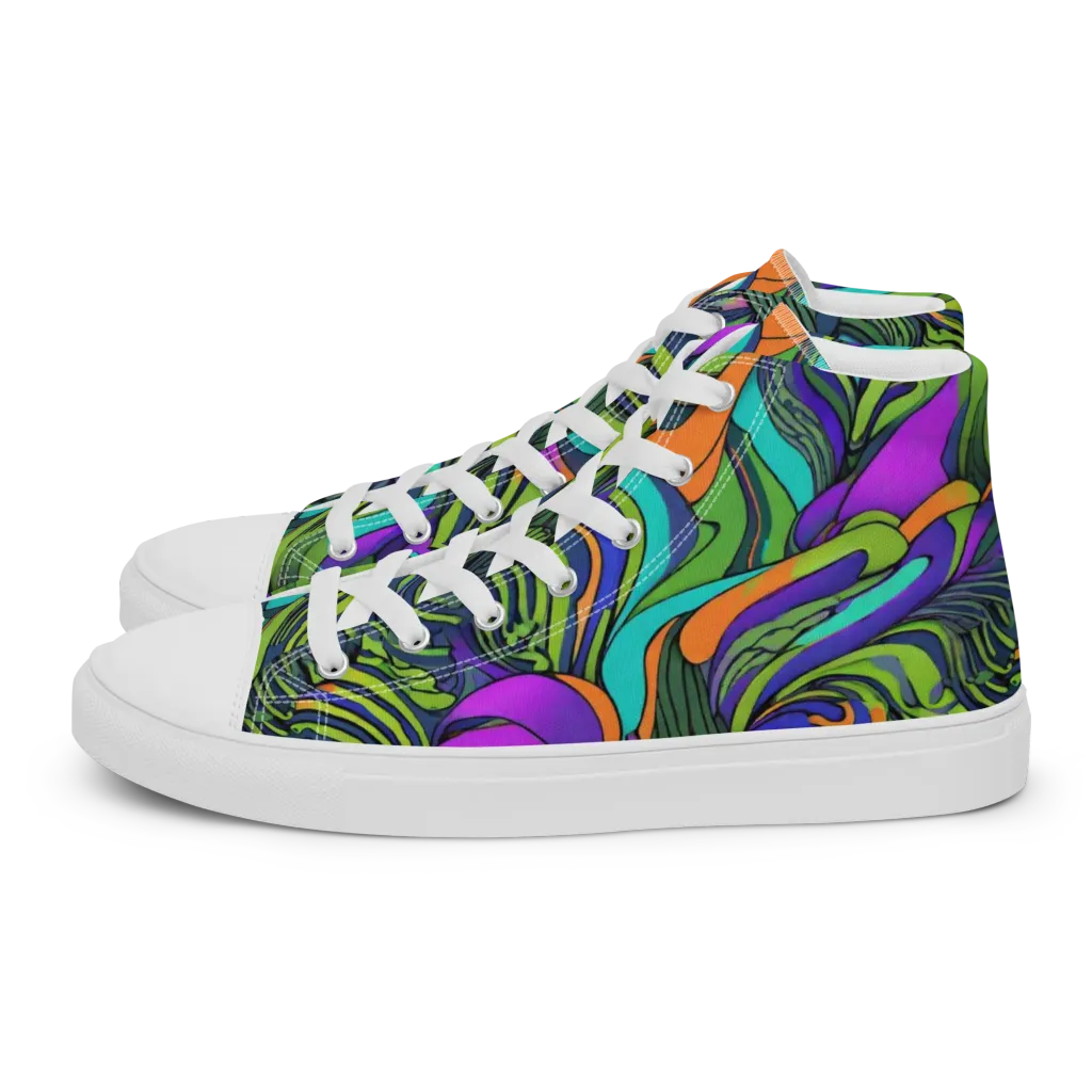 Kinetic Canopy on Women's High Top Canvas Shoes — Left