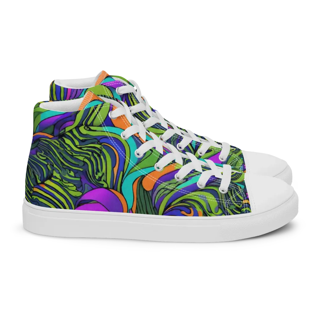Kinetic Canopy on Women's High Top Canvas Shoes — Right