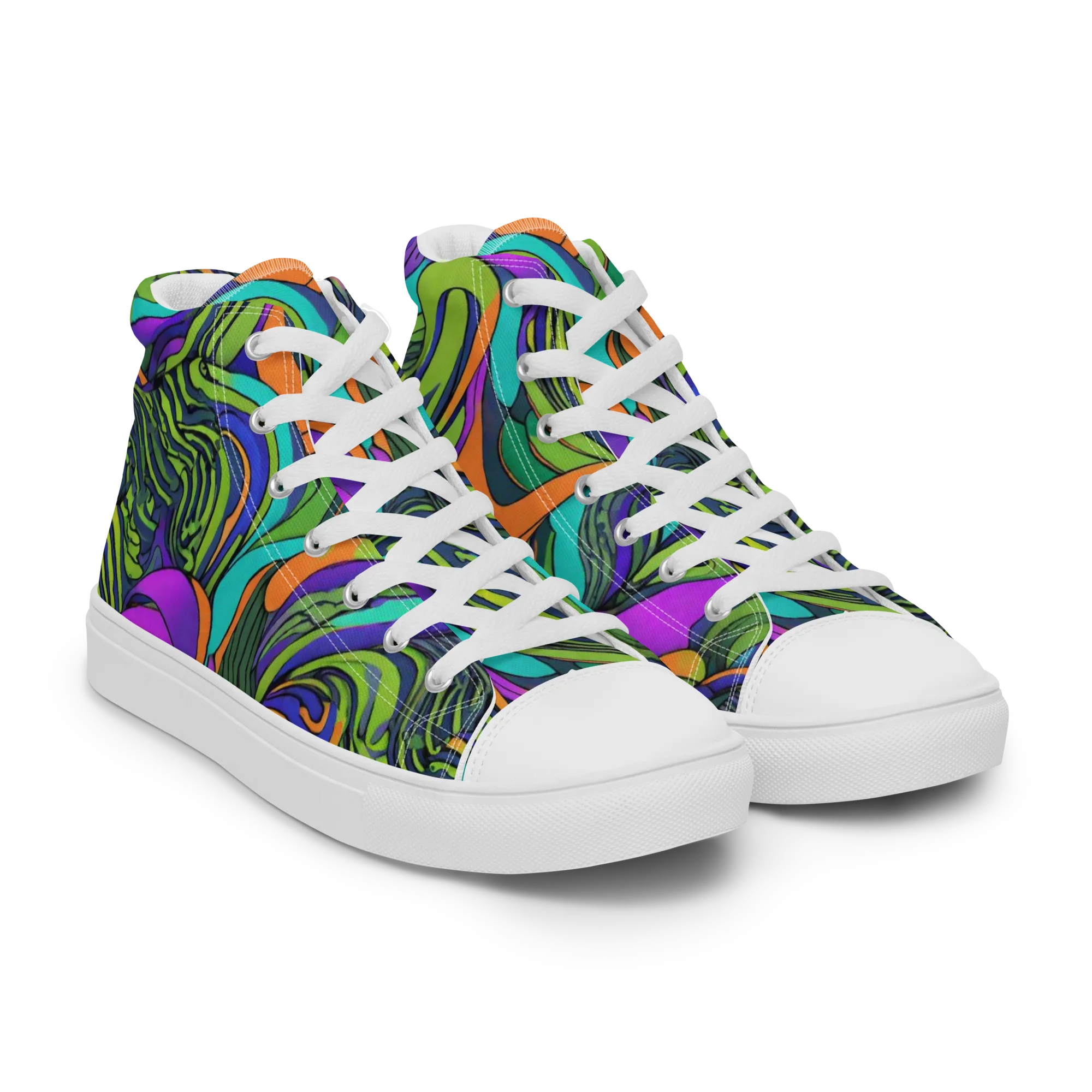 Kinetic Canopy on Women's High Top Canvas Shoes — Right Front
