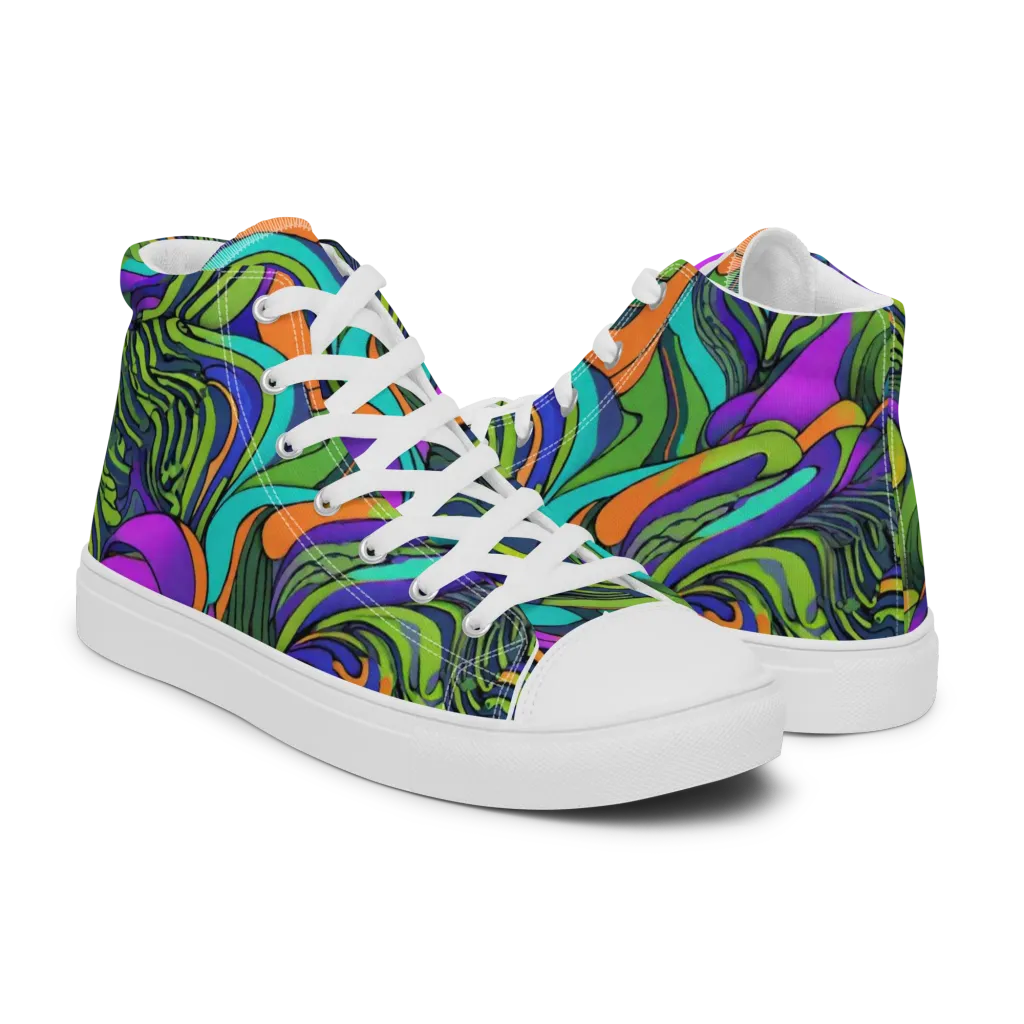 Kinetic Canopy on Women's High Top Canvas Shoes — Right