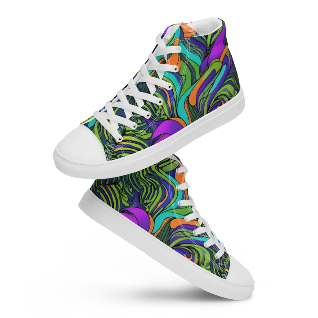 Kinetic Canopy on Women's High Top Canvas Shoes — Front