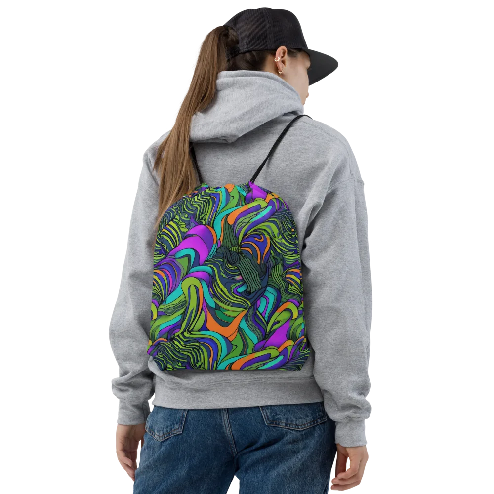 Kinetic Canopy on Drawstring Bag — Front