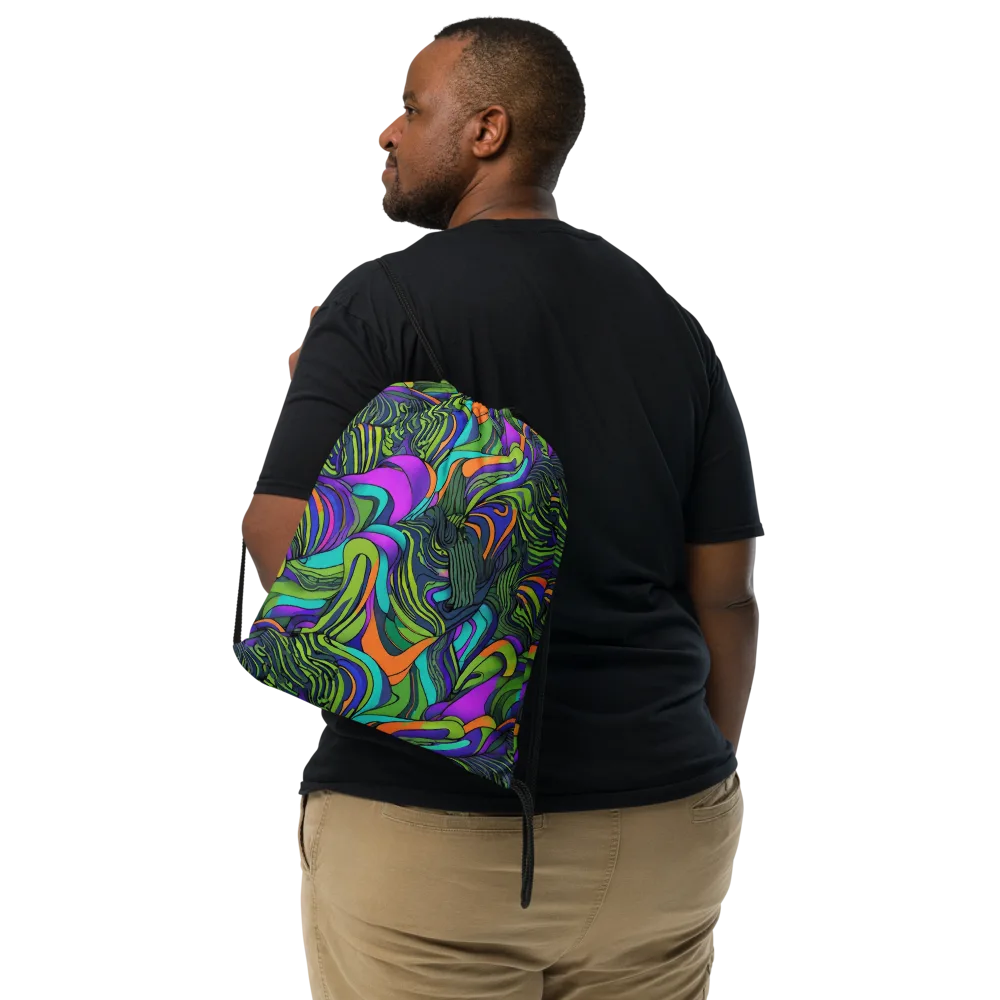 Kinetic Canopy on Drawstring Bag — Front