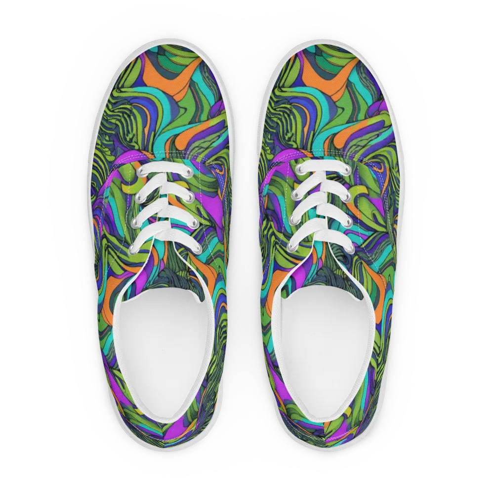 Kinetic Canopy on Men's Lace-Up Canvas Shoes — Front