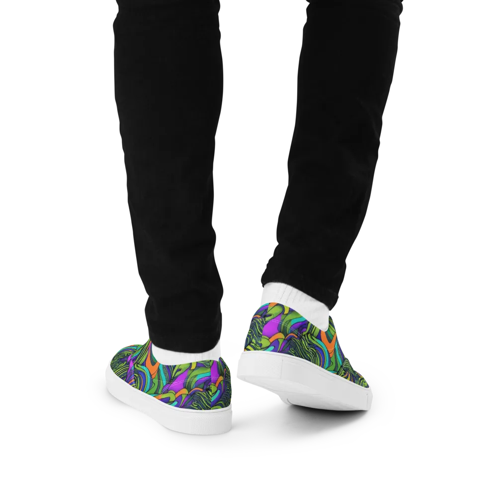 Kinetic Canopy on Men's Lace-Up Canvas Shoes — Back
