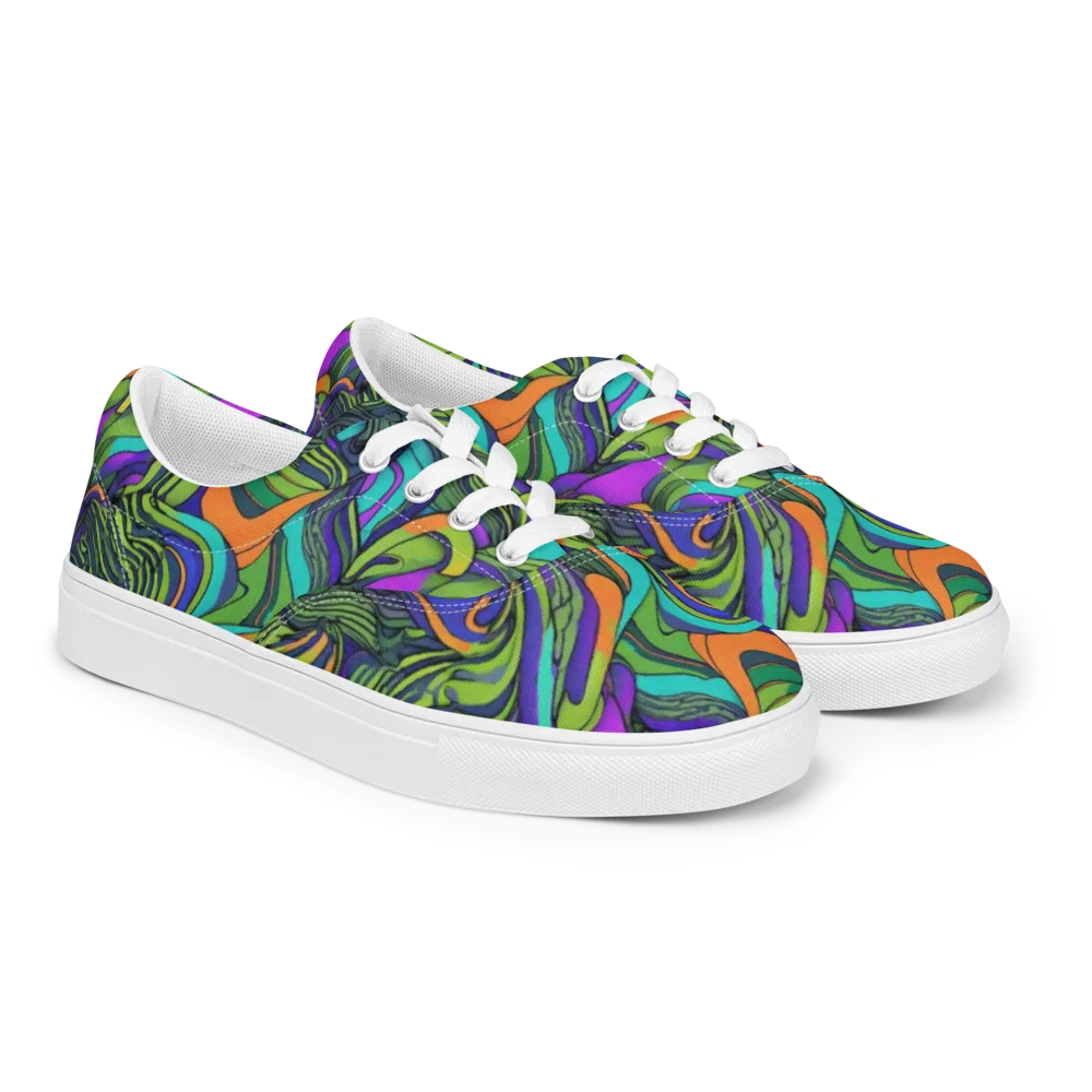 Kinetic Canopy on Men's Lace-Up Canvas Shoes — Right Front