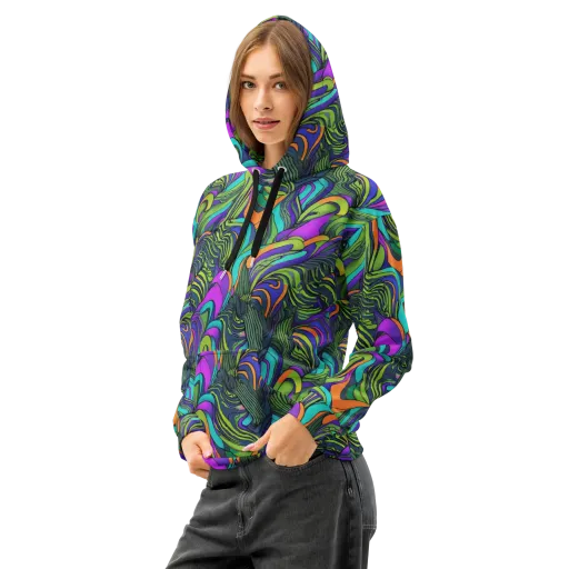 Kinetic Canopy on a Cotton Hoodie