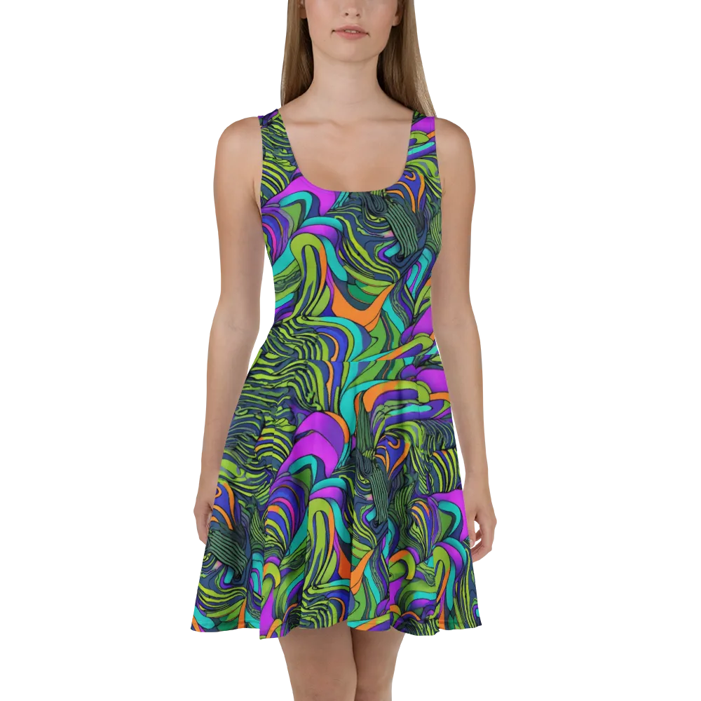 Kinetic Canopy on Skater Dress — Front