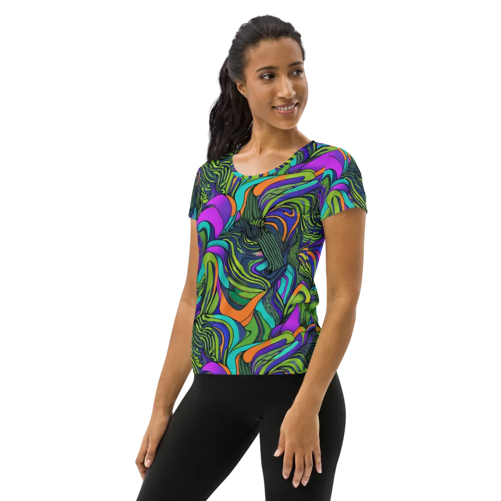 Kinetic Canopy on Women's Athletic T-Shirt — Left